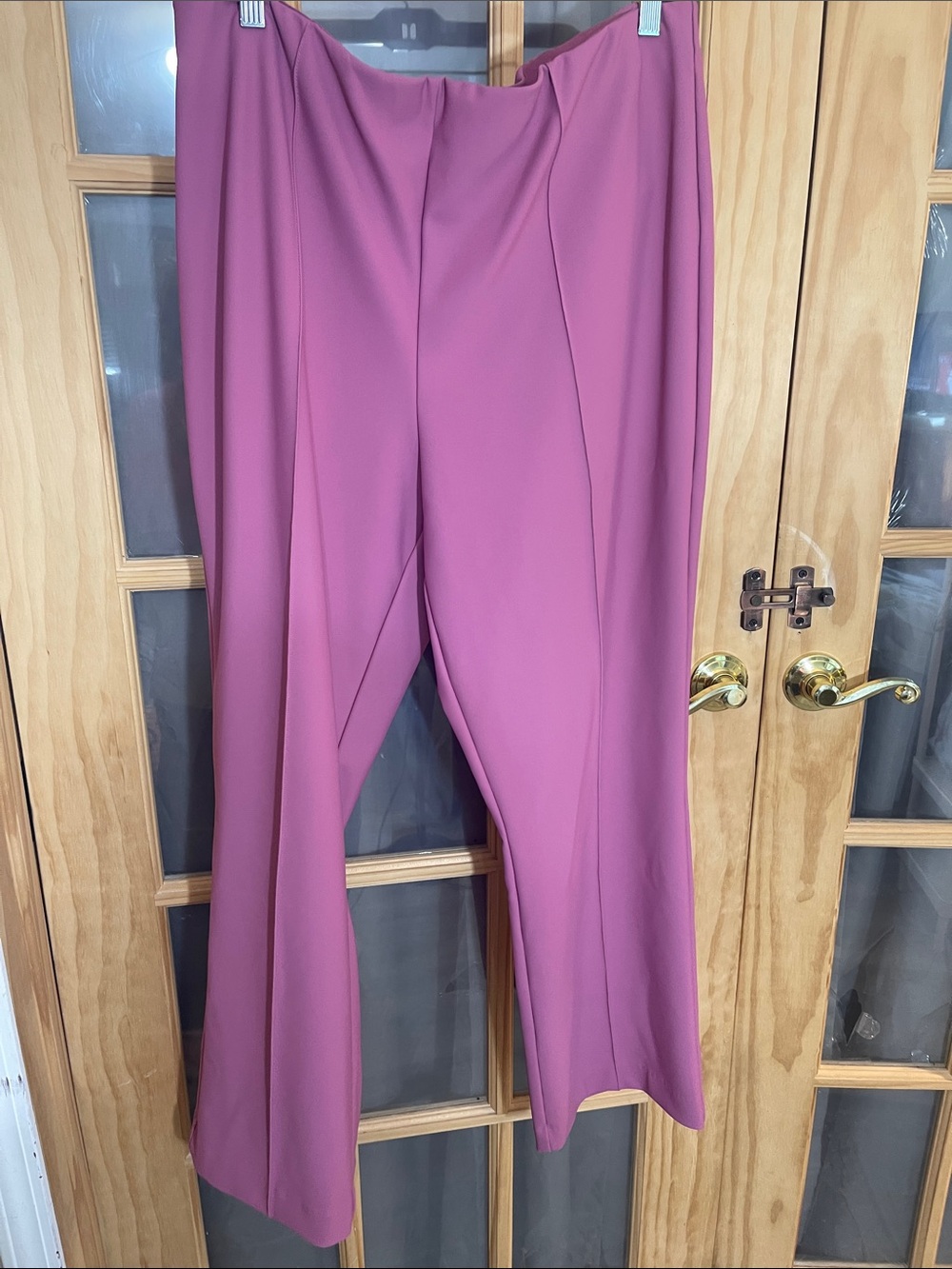 169. Christian Siriano Dusty Rose Wide-Leg Trousers